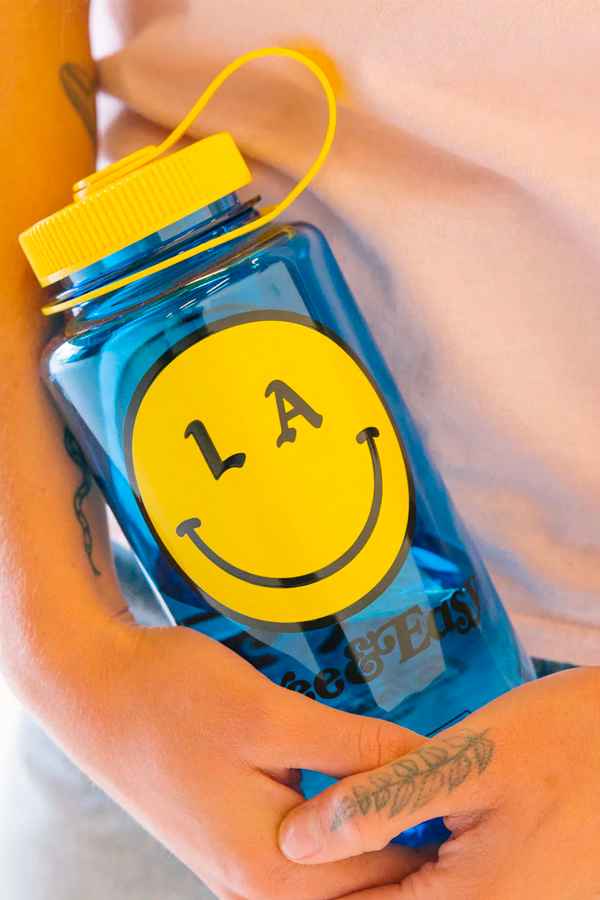 Be Happy 32oz Wide Mouth Nalgene | Slate Blue - Main Image Number 2 of 2