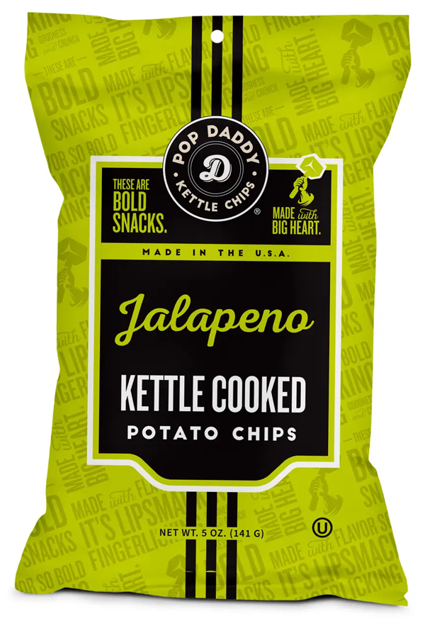 Pop Daddy Jalapeño Kettle Cooked Potato Chips 5.0oz - Visual Media Number 1 of 1