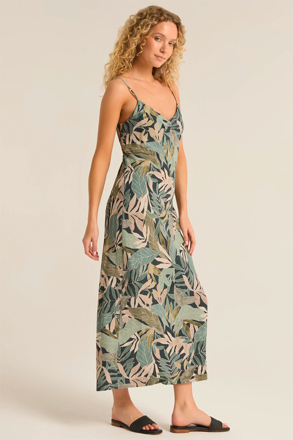 Lark Cusco Slip Dress | Grape Leaf - Thumbnail Image Number 2 of 3
