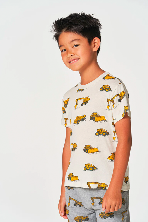 Boys Tractor Tee | Salt - Thumbnail Image Number 2 of 3
