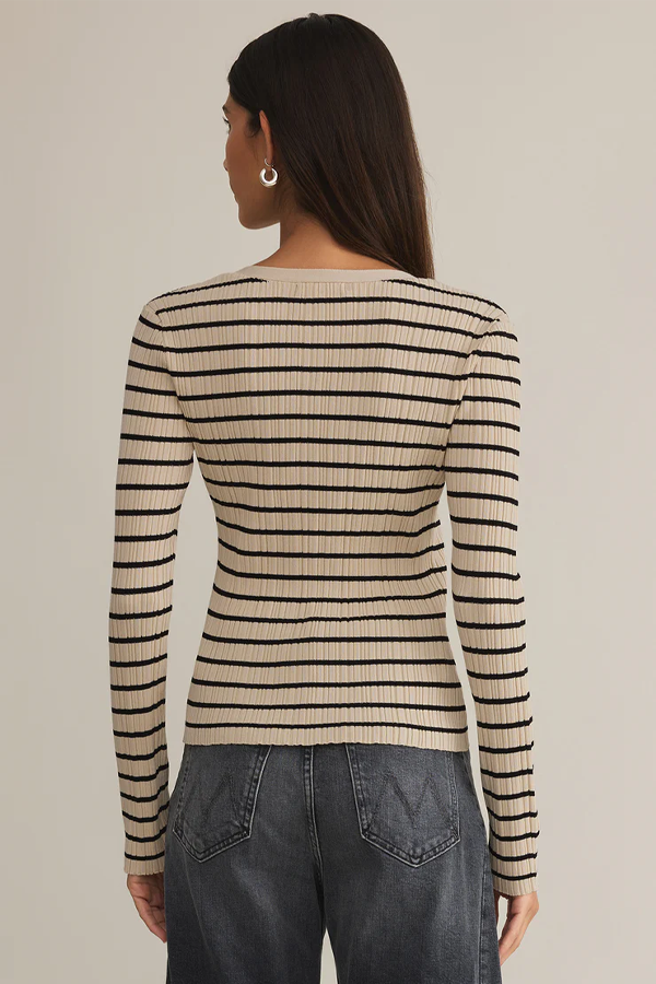 Jordana Stripe Sweater | Sandshell - Visual Media Number 3 of 4