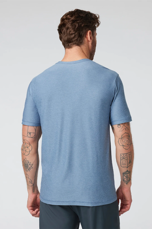 Strato Tech Tee | Chambray Heather - Visual Media Number 2 of 3