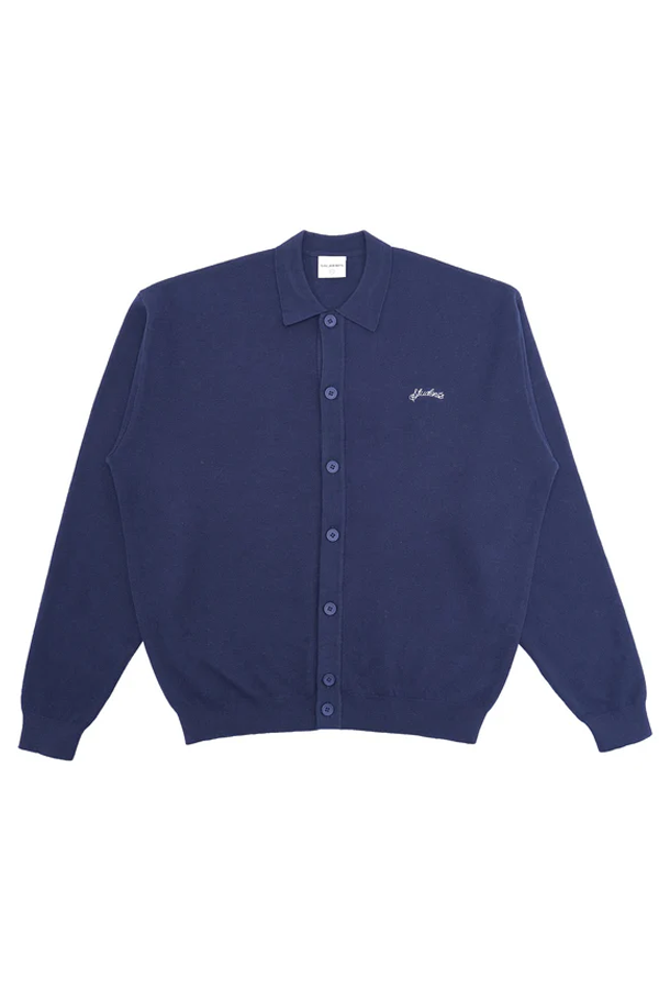 Jude Longsleeve Knit Cardigan Sweater | Navy - Visual Media Number 2 of 3