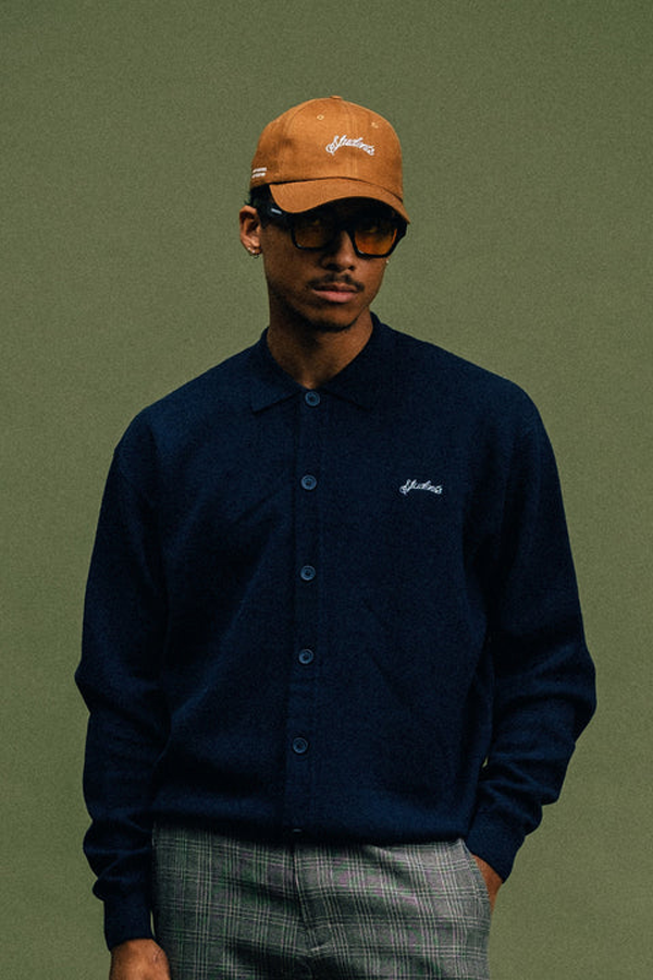 Jude Longsleeve Knit Cardigan Sweater | Navy - Thumbnail Image Number 1 of 3
