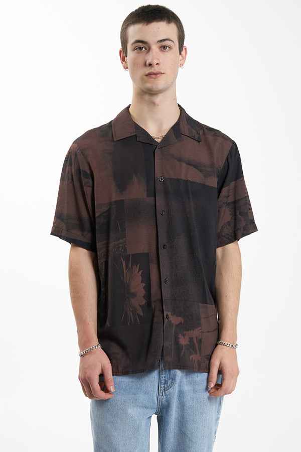 Earthdrone Bowling Shirt | Black - Main Image Number 1 of 2