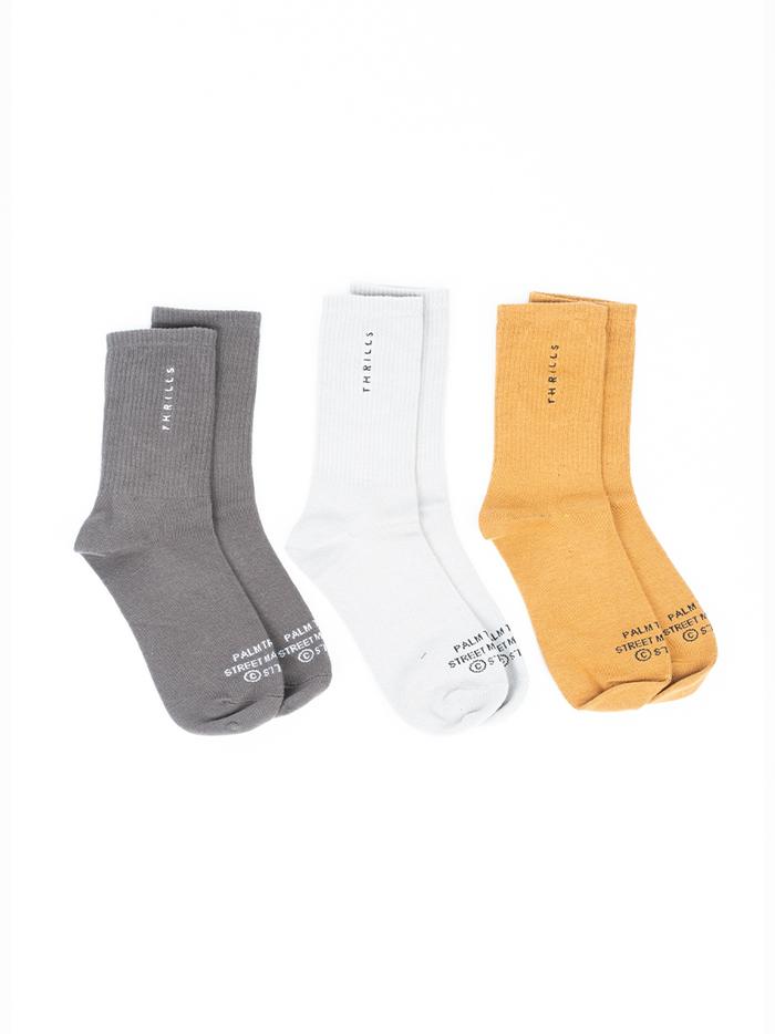 Minimal Thrills Sock 3 Pack | Black/Yellow/Peyote - Visual Media Number 1 of 1