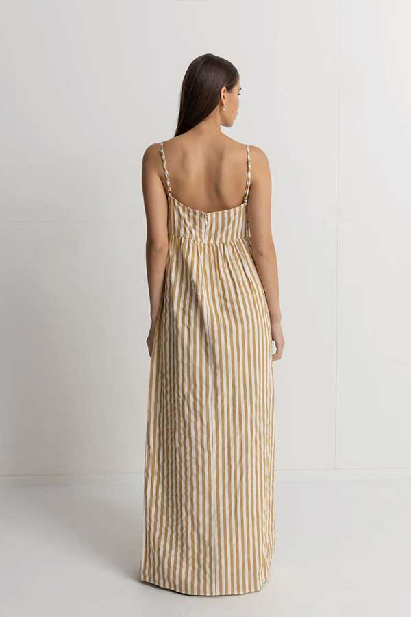 Goodtimes Stripe Maxi Dress | Camel - Main Image Number 2 of 2