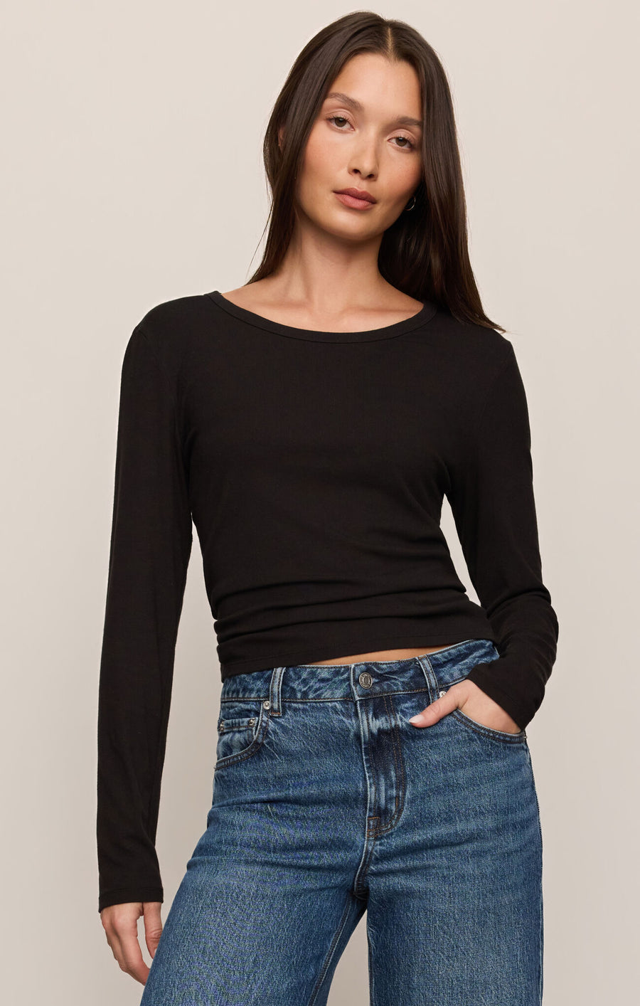 Second Skin Crew Ls | Black