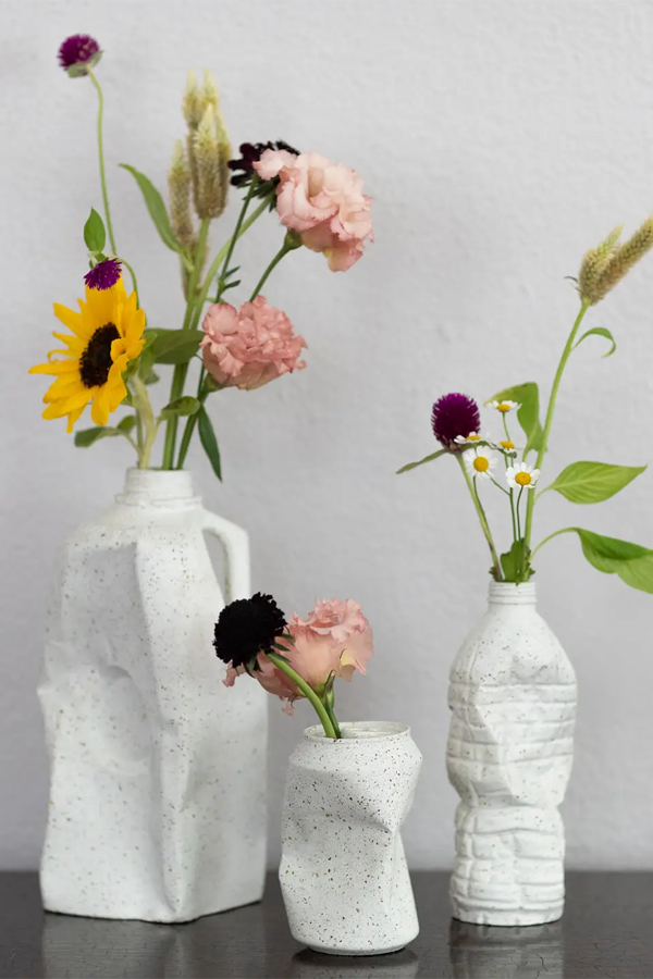 Milk Jug Vase | White Terrazzo - Thumbnail Image Number 2 of 2
