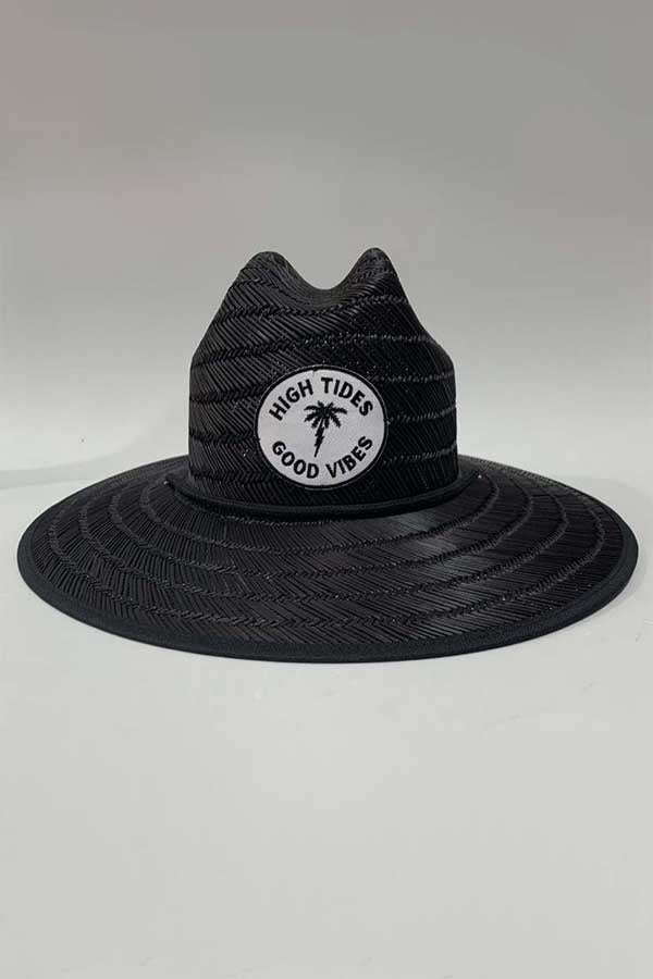 Toddler Electric Palm Straw Hat | Black - Main Image Number 1 of 2