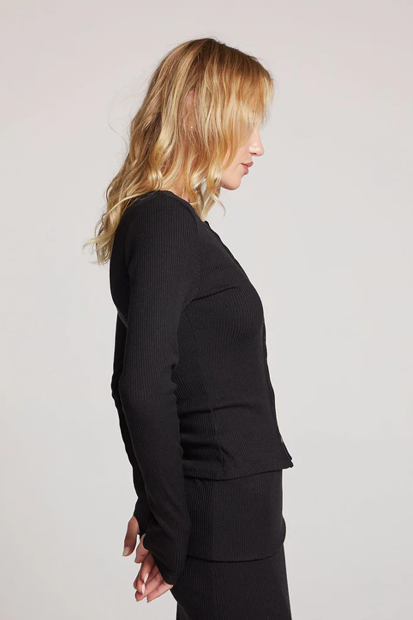 Laurel Cardigan | Licorice - Thumbnail Image Number 2 of 3
