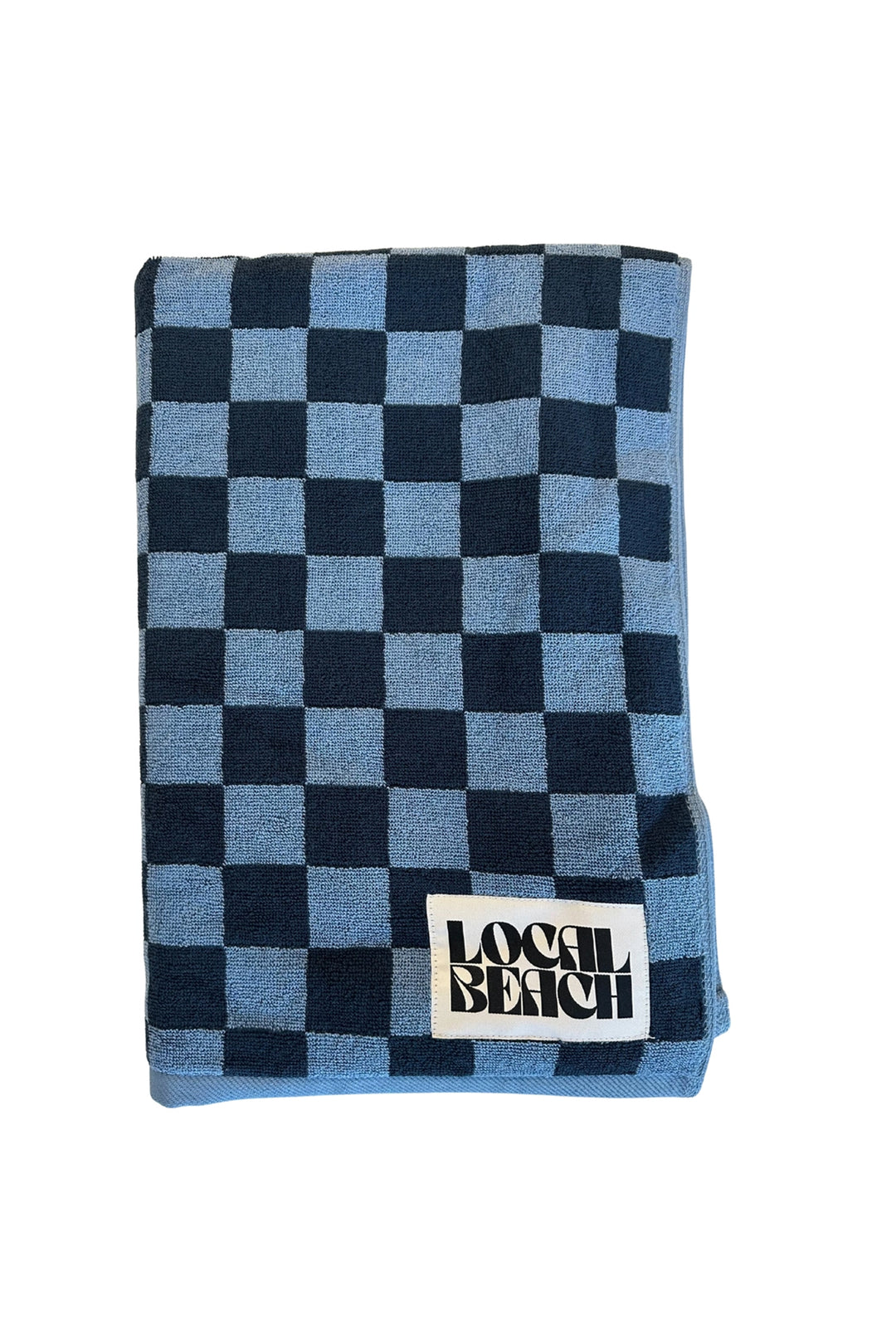 Checker Beach & Bath Towel | Navy - Visual Media Number 1 of 1