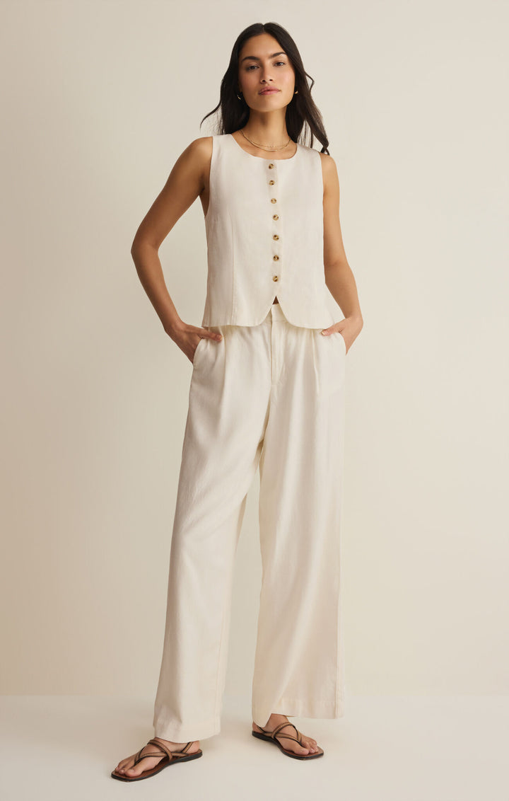 Overlook Linen Pant | Cloud - Thumbnail Image Number 1 of 3
