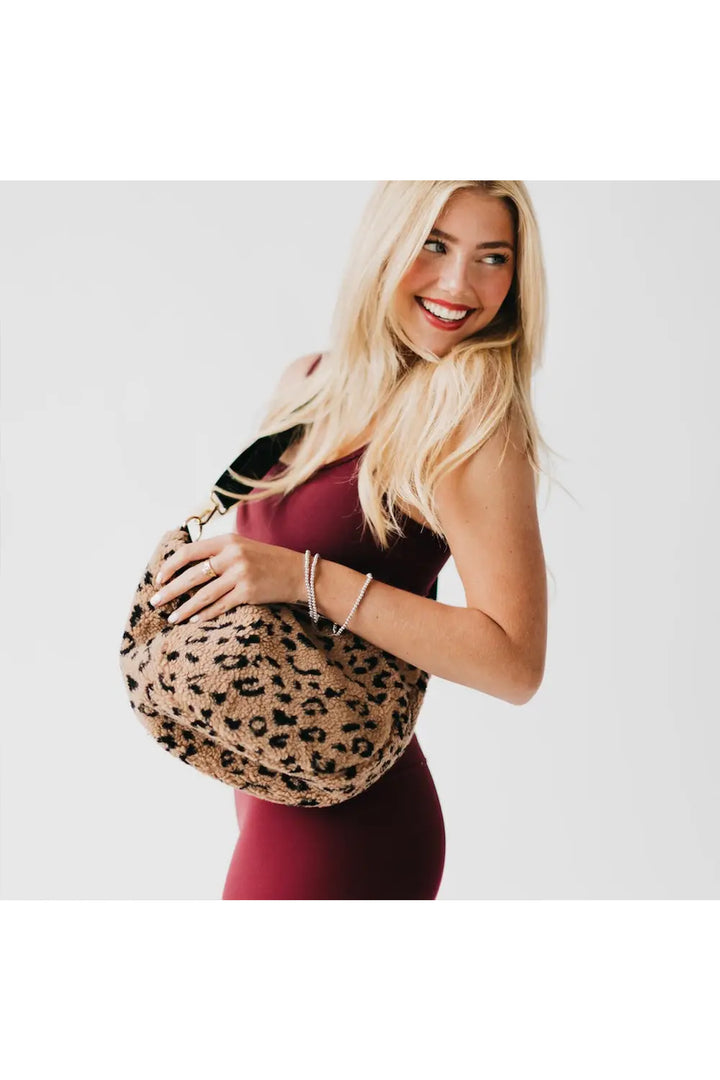 Shirley Sherpa Crossbody Bag | Leopard - Thumbnail Image Number 2 of 2
