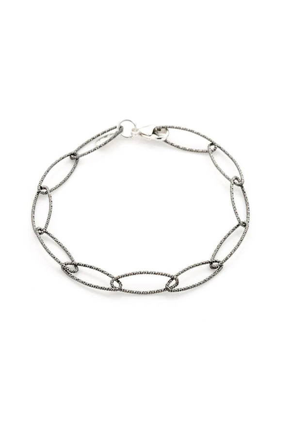 Lisbon Diamond Cut Bracelet | Oxidized - Visual Media Number 1 of 2