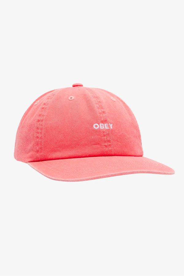 Pigment Lowercase 6 Panel Strapback | Pigment Coral - Main Image Number 1 of 2