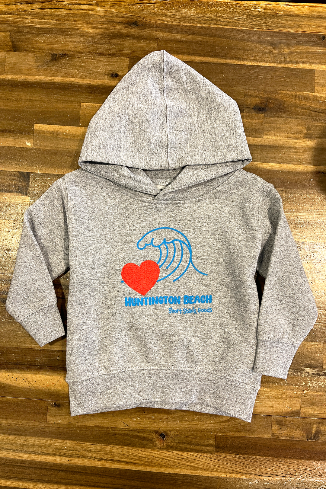 Love Huntington Beach Hoodie | Heather Grey - Visual Media Number 1 of 2