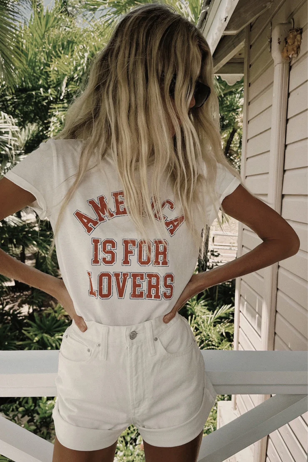 Lovers Tourist Tee | Sea Salt - Visual Media Number 1 of 4