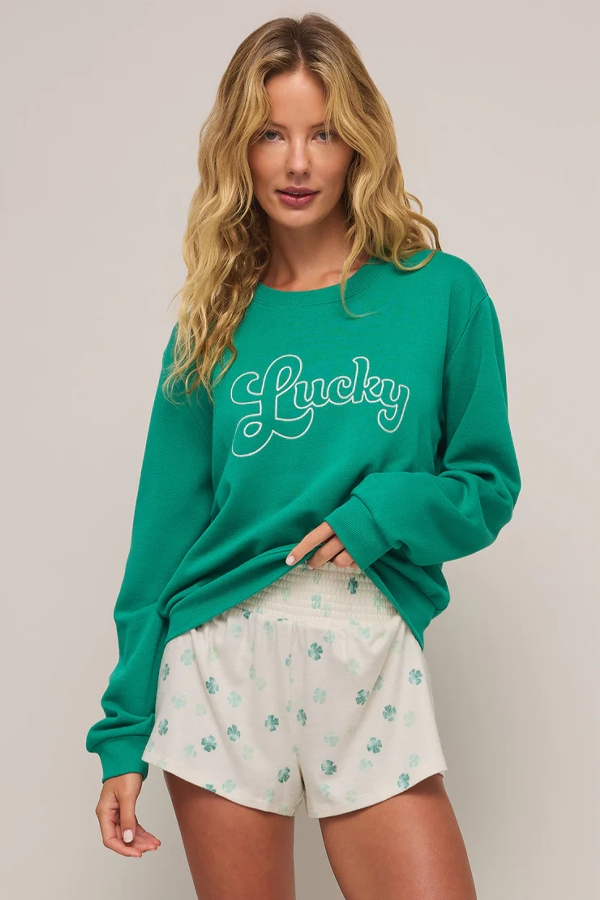 Lucky Sweatshirt | Lucky Green - Thumbnail Image Number 1 of 3
