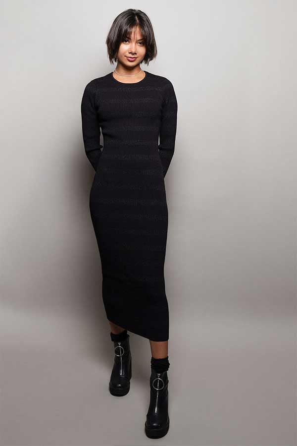 Veda Midi Dress | Fillmore Stripe - Main Image Number 1 of 3