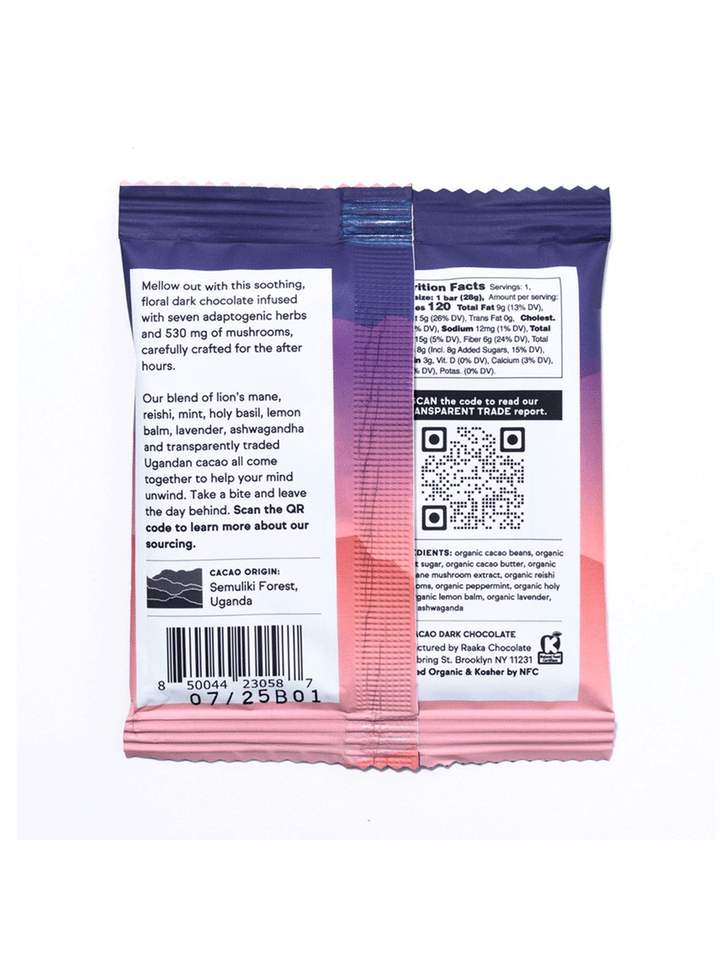 Mellow Moon Functional Dark Chocolate Bar - Thumbnail Image Number 2 of 2
