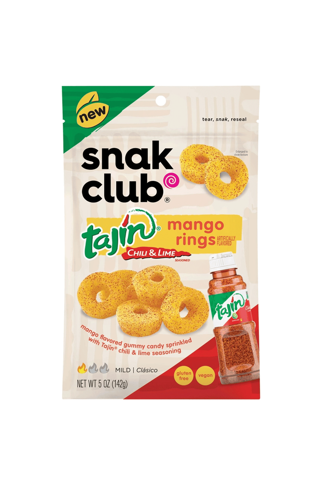 Snak Club Tajin Chili & Lime Mango Rings 5oz - Visual Media Number 1 of 1