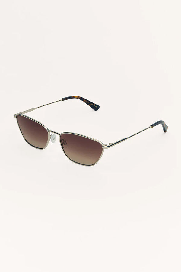 Catwalk Sunglasses | Silver Brown Gradient - Main Image Number 2 of 2