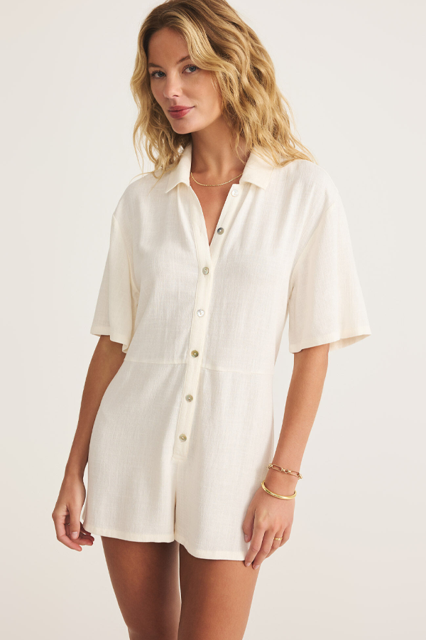 Marcell Romper | Sea Salt - Thumbnail Image Number 1 of 3
