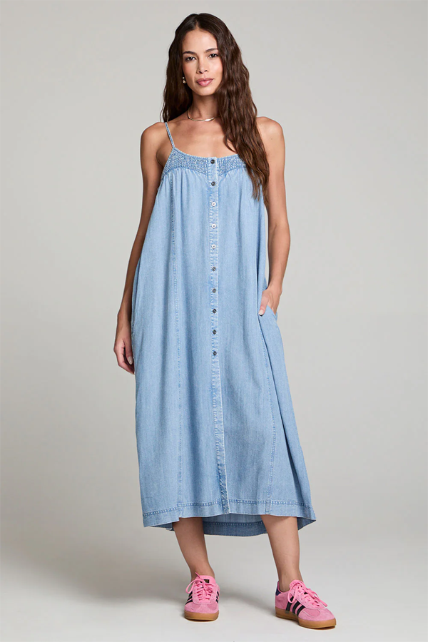 Matilda Midi Dress | Vintage Indigo - Thumbnail Image Number 2 of 4
