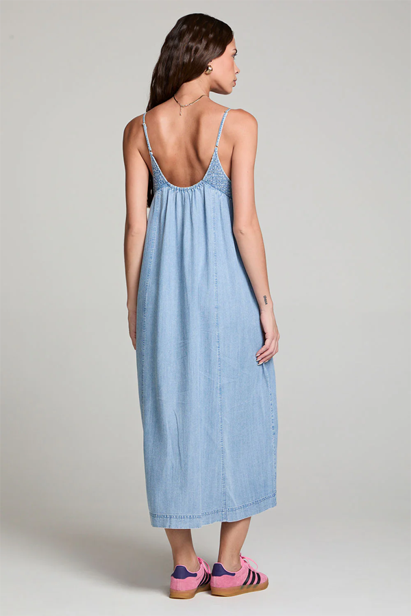 Matilda Midi Dress | Vintage Indigo - Thumbnail Image Number 4 of 4
