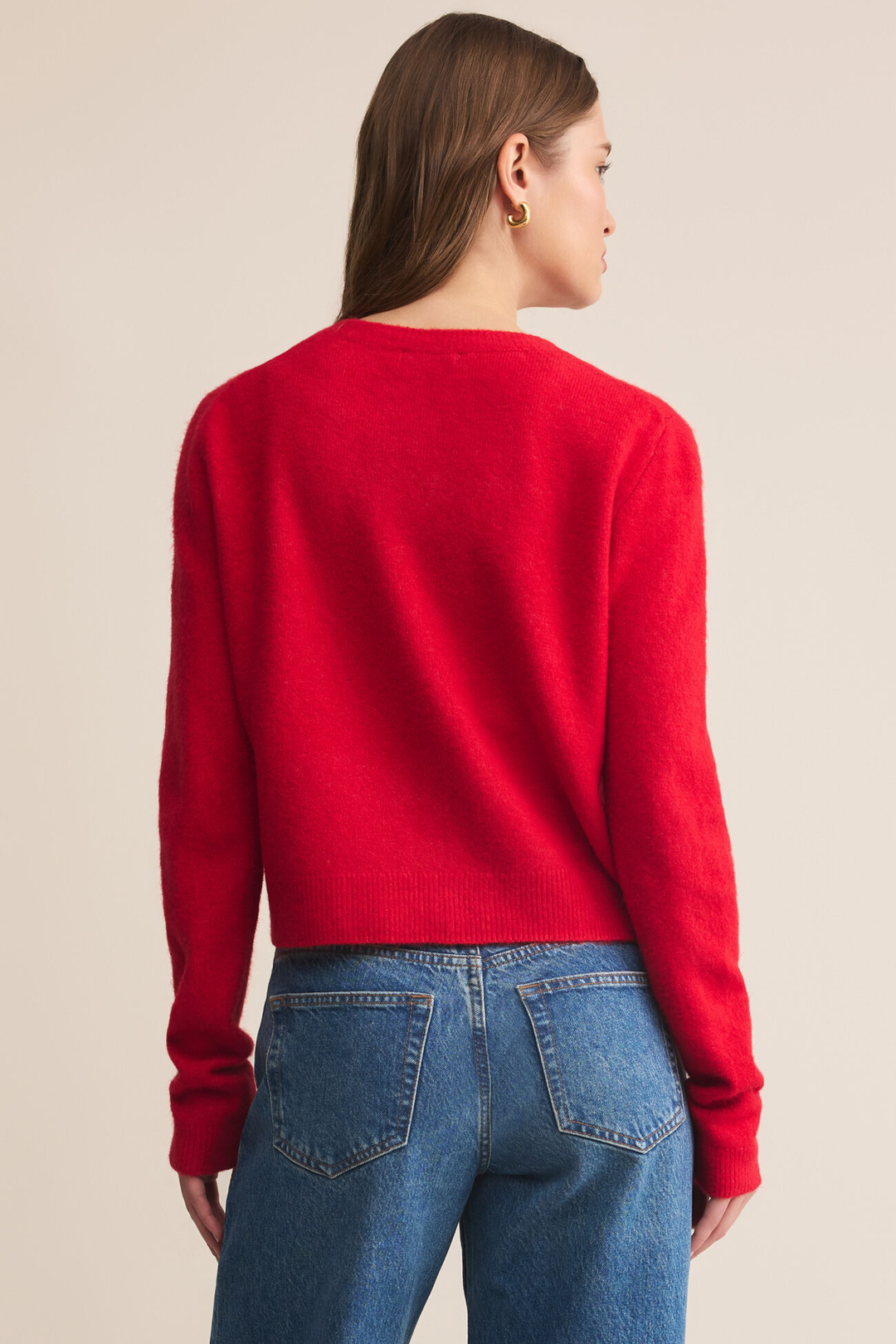 Medina Cardigan | Festive Red - Visual Media Number 3 of 3