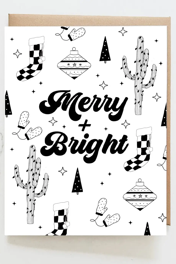 Merry + Bright Holiday Card - Visual Media Number 1 of 1