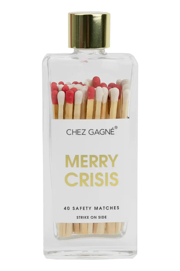 Merry Crisis Glass Bottle Matches - Thumbnail Image Number 1 of 2
