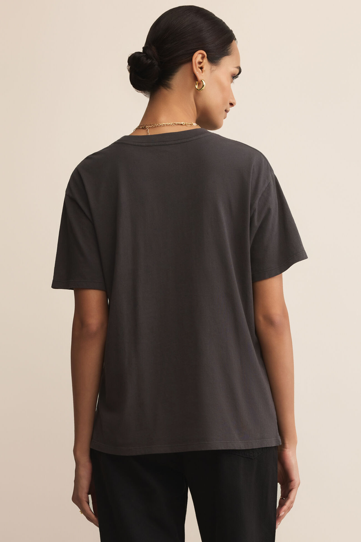 Mistletoe Boyfriend Tee | Black Sand - Thumbnail Image Number 3 of 3

