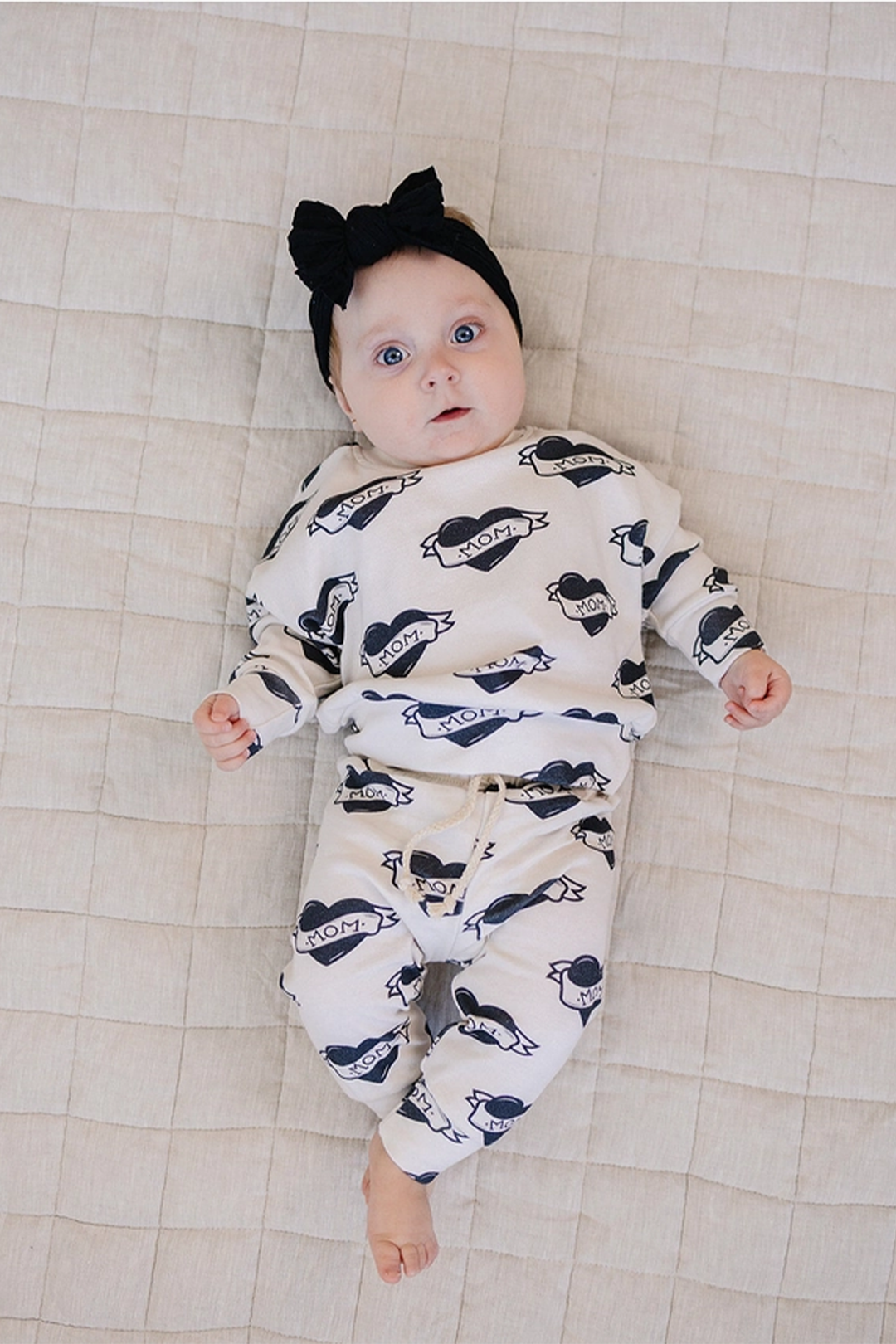 Mom Tattoo Jogger Set | White - Visual Media Number 1 of 2