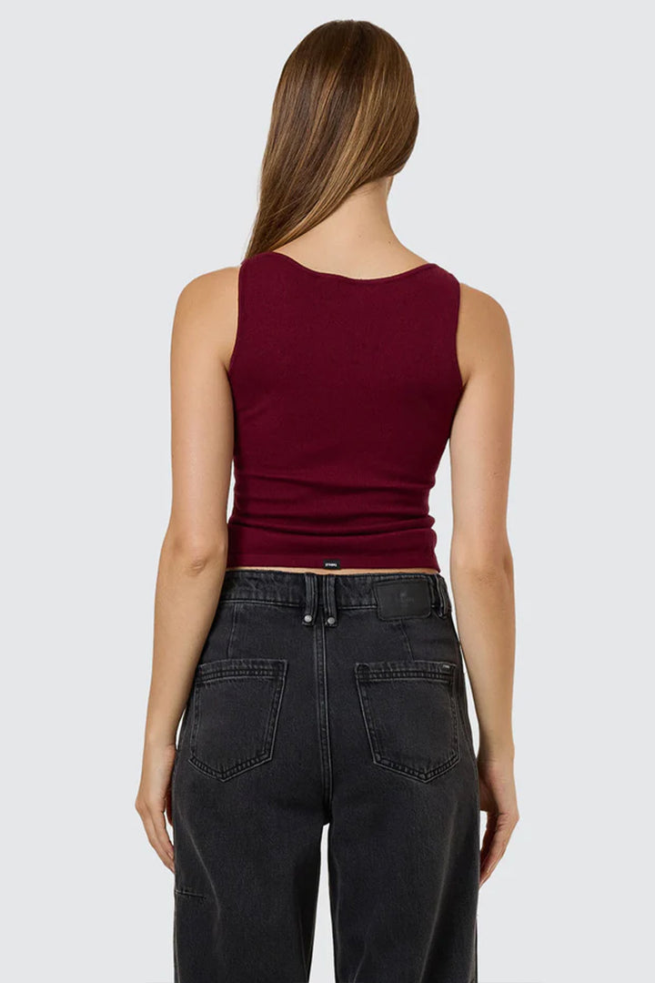 Rosetta Knit Tank | Mahogany - Thumbnail Image Number 2 of 2
