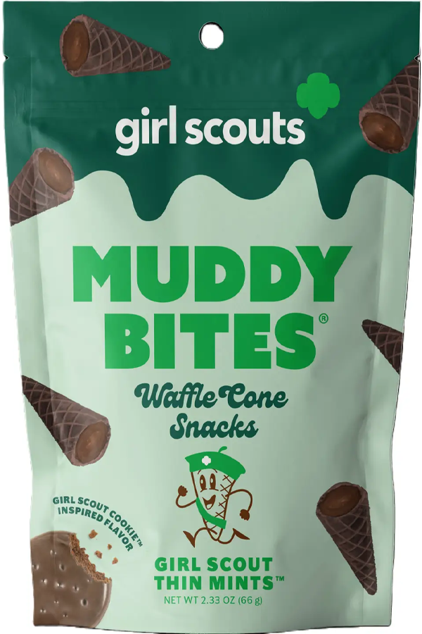 Muddy Bites Waffle Cone Girl Scout Thin Mint 2.33 oz - Visual Media Number 1 of 1