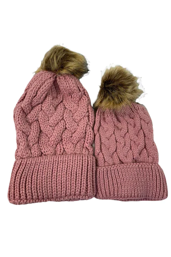 Banff Youth Knitted Beanie | Peony Pink - Main Image Number 1 of 1