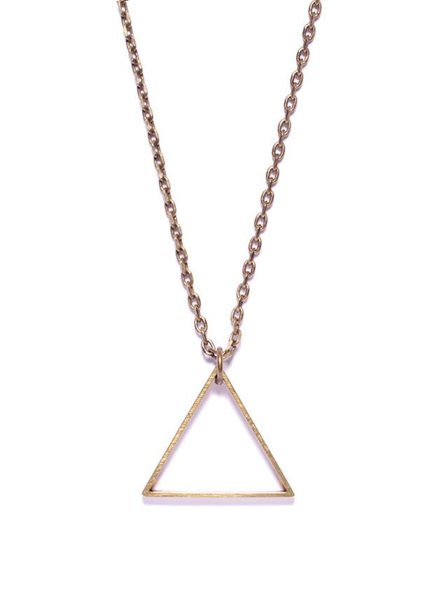 Brass Triangle Necklace - Visual Media Number 1 of 1