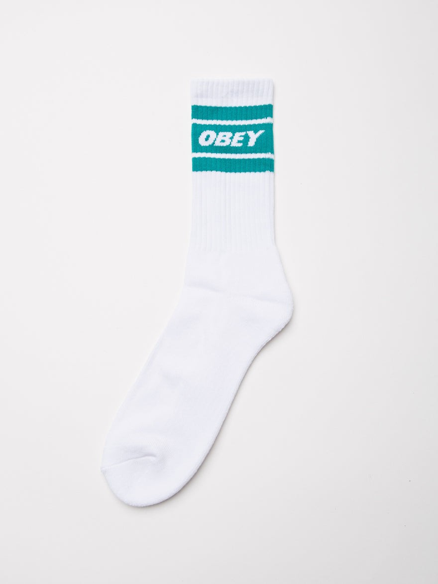 Cooper II Socks White / Teal - Visual Media Number 1 of 1