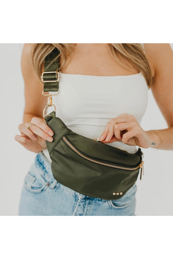 Nylon Susie Sidekick Bum Bag | Olive - Thumbnail Image Number 2 of 2
