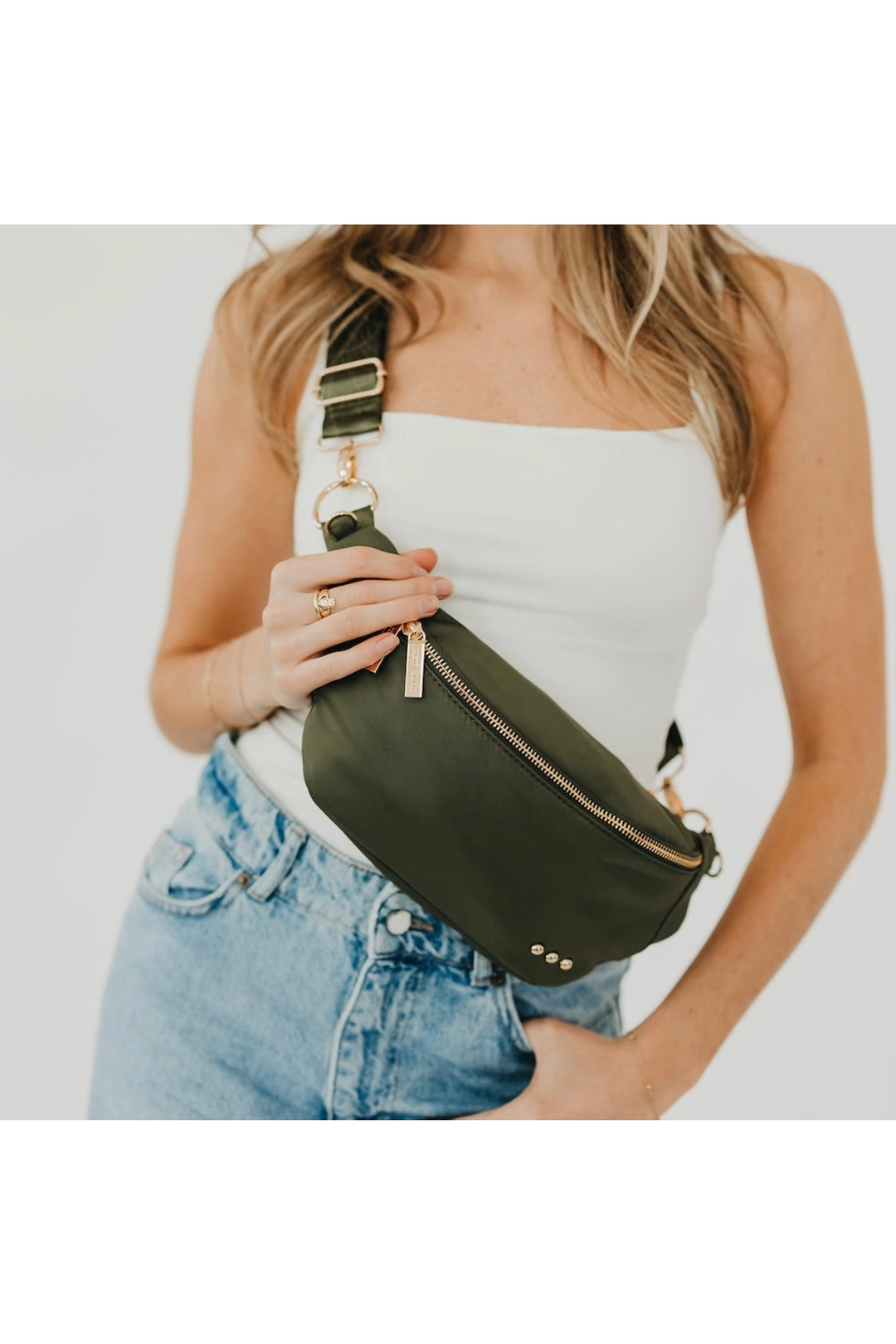 Nylon Susie Sidekick Bum Bag | Olive - Visual Media Number 1 of 2