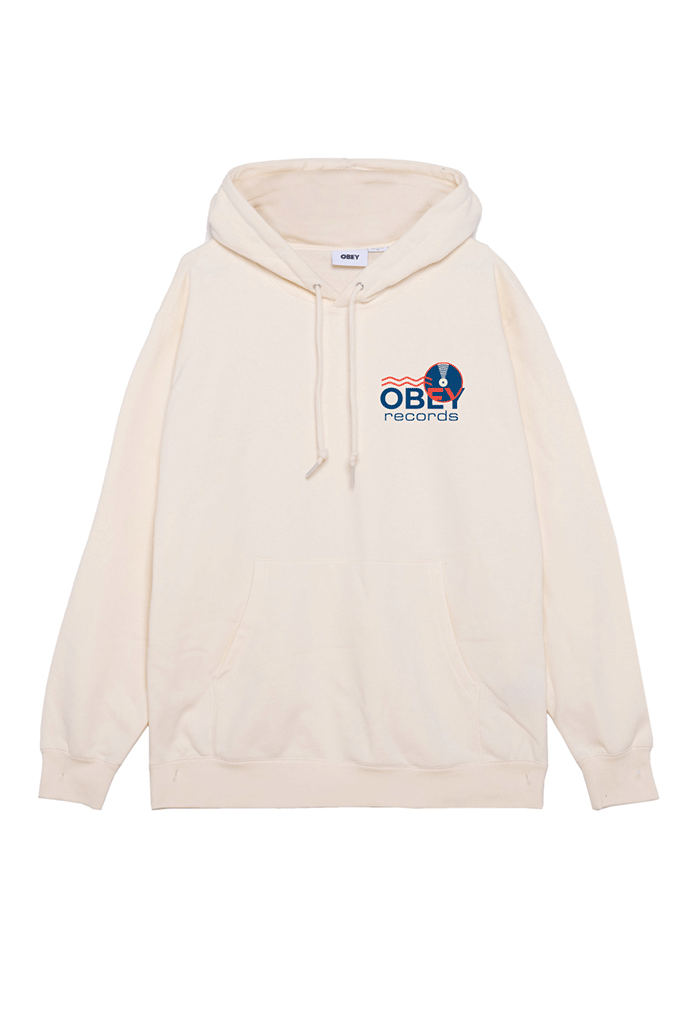 Obey Records Hoodie | Unbleached - Thumbnail Image Number 2 of 2
