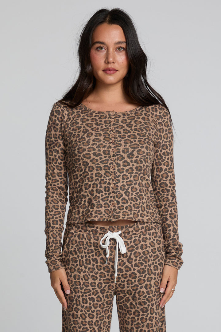 Klara Button Down Top | Leopard - Thumbnail Image Number 3 of 4
