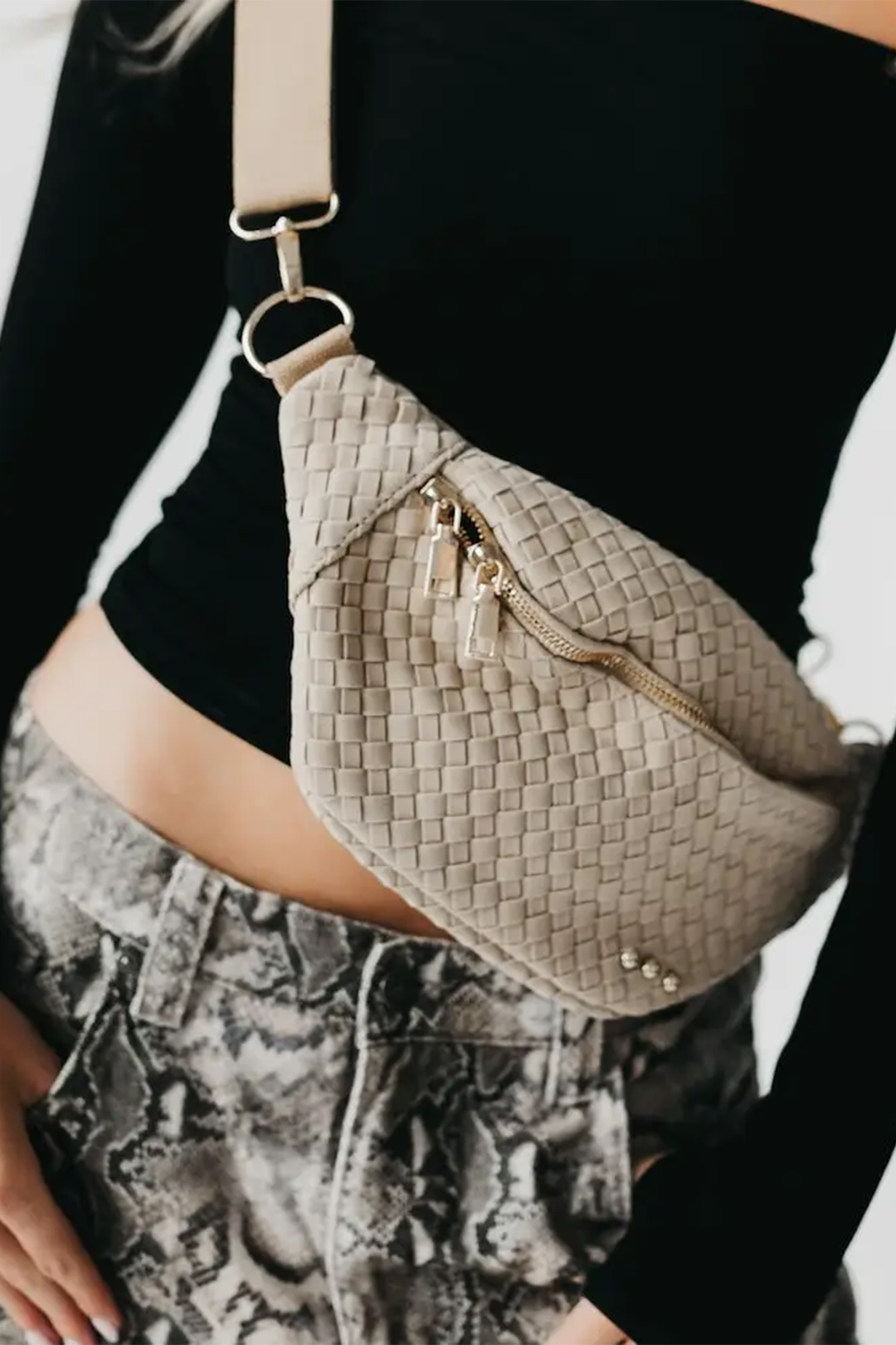 Susie Suede Bum Bag | Oat - Visual Media Number 1 of 1