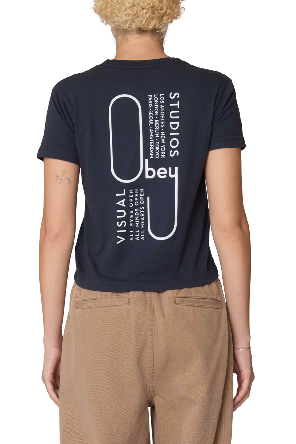 Obey Visual Studios Tee | Black - Thumbnail Image Number 2 of 2
