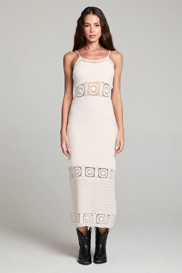 Odette Midi Dress | Salt - Thumbnail Image Number 2 of 4
