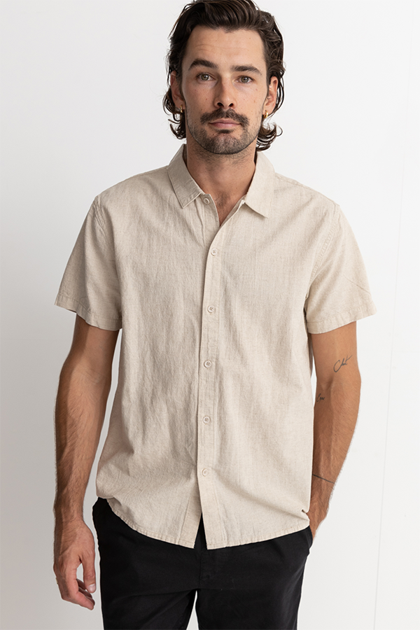 Classic Linen SS Shirt | Sand - Main Image Number 3 of 6