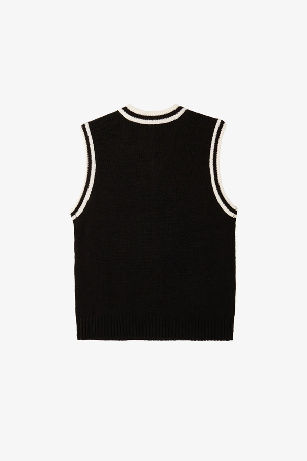 Alden Sweater Vest | Black - Visual Media Number 2 of 2