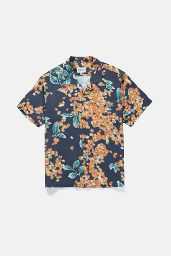 Isle Floral Cuban SS Shirt | Dark Navy - Thumbnail Image Number 3 of 3
